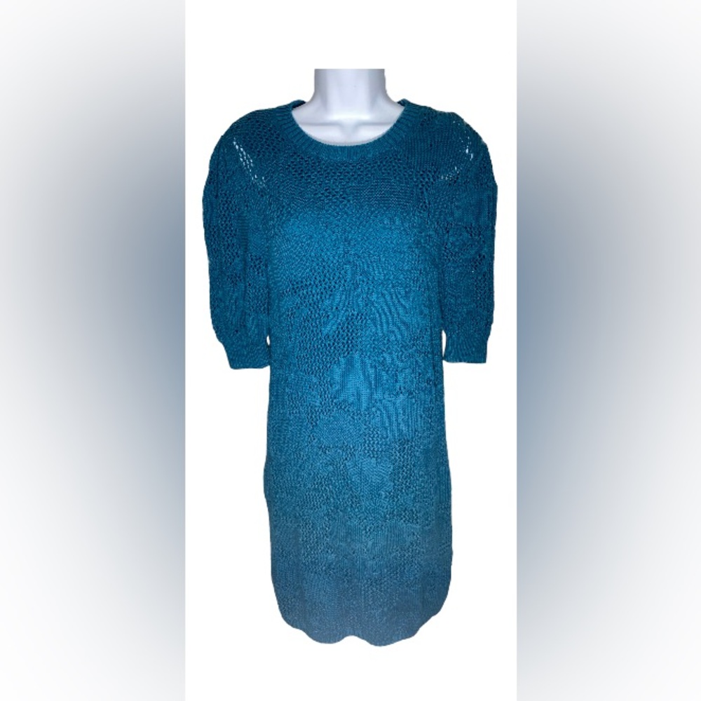 Maeve by anthropologie small/ teal, knitted sweater, dress. nwot